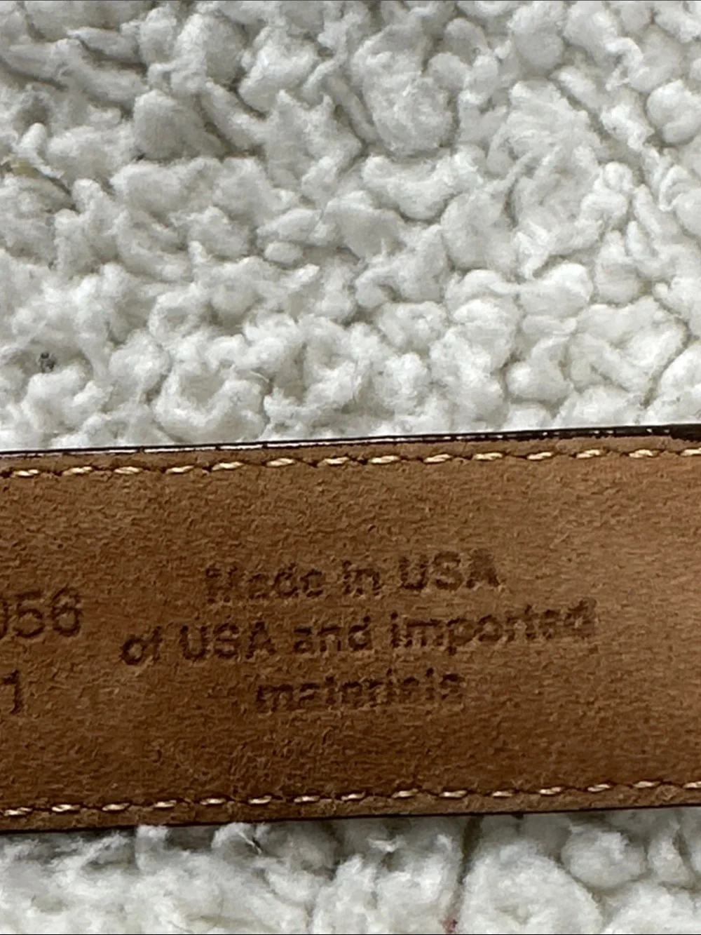 L.L. Bean Brown Leather Gold Tone Buckle Belt Made in USA, Size XL (1x 38x 44)